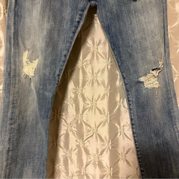 Citizens of Humanity Dylan Drop Rise Cropped Jeans Destroyed Distressed Straight - Picture 3 of 12